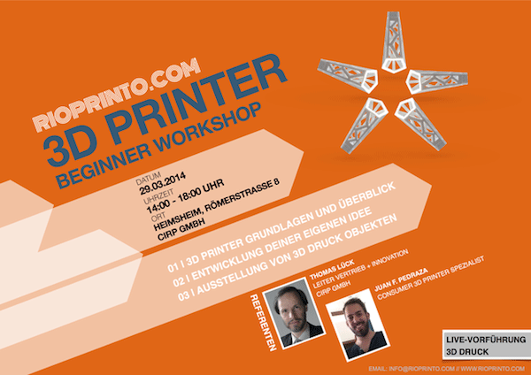 Rioprinto - 3D Printing Beginner Workshop