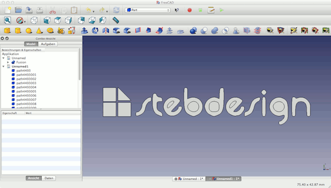 importierte SVG-Datei in FreeCAD