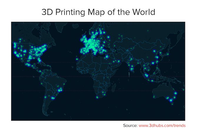 3D Druck Weltkarte