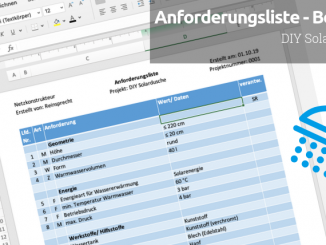 Anforderungsliste Beispiel - DIY Solardusche